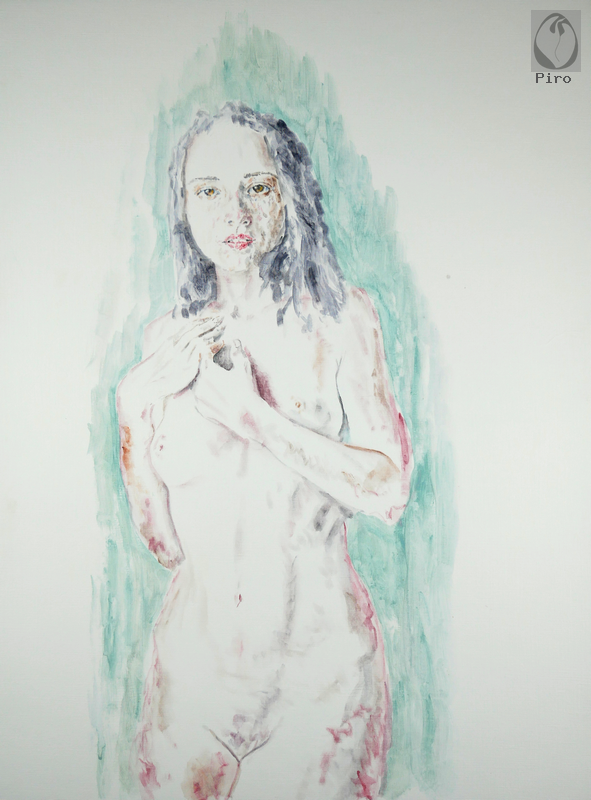 oil on paper - olio su carta di Piro